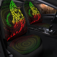 Hawaii Car Seat Covers - Polynesian Pattern Style Reggae Color - Polynesian Pride