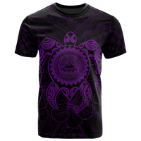 American Samoa Polynesian T Shirt Vintage Polynesian Turtle (Purple) Unisex Purple - Polynesian Pride