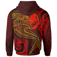 Yap Hoodie Red Shark Polynesian Tattoo - Polynesian Pride