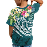 Guam Polynesian T Shirt Summer Plumeria (Turquoise) - Polynesian Pride