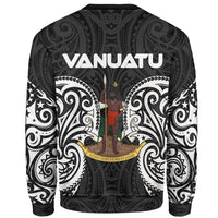 Vanuatu Polynesian Custom Personalised Sweater - Spirit Style White - Polynesian Pride