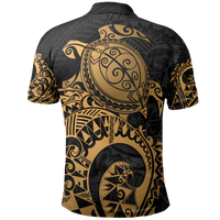 American Samoa Polo Shirt Amerika Samoa Seal Golden Turtle Tattoo - Polynesian Pride