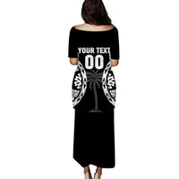 (Custom Personalised) Fiji Rugby Sevens Fijian Tapa Pattern Puletasi Dress - LT12 - Polynesian Pride