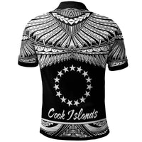 Cook Islands Custom Polo Shirt Polynesian Tattoo White Version - Polynesian Pride