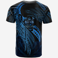 Fiji Polynesian Custom T Shirt Legend Blue Version - Polynesian Pride