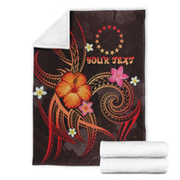 Cook Islands Polynesian Personalised Premium Blanket - Legend of Cook Islands (Red) - Polynesian Pride