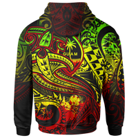 Guam Polynesian Hoodie Reggae Shark Polynesian Tattoo - Polynesian Pride