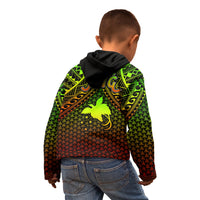 Polynesian Papua New Guinea Zip up Hoodie Reggae Vintage Polynesian Patterns - Polynesian Pride