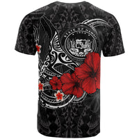 Polynesian Hawaii T Shirt Humpback Whale with Hibiscus (White) - Polynesian Pride