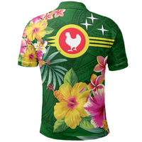 American Samoa Polo Shirt Manuatele Hibiscus Flag - Polynesian Pride
