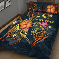 Tonga Polynesian Personalised Quilt Bed Set - Legend of Tonga (Blue) - Polynesian Pride