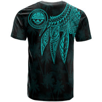 Federated States of Micronesia T Shirt Polynesian Wings (Turquoise) - Polynesian Pride