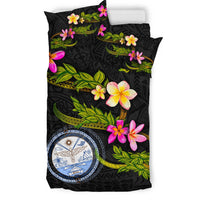 Marshall Islands Polynesian Bedding Set - Plumeria Tribal - Polynesian Pride