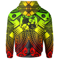 Tonga Polynesian Zip up Hoodie Tonga Reggae Seal with Polynesian tattoo - Polynesian Pride