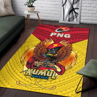 Papua New Guinea Rugby Kumul Pride Area Rug - LT2 - Polynesian Pride