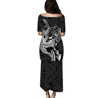 Polynesian Shark Tattoo Hawaii Tribal Puletasi Dress - LT12 - Polynesian Pride