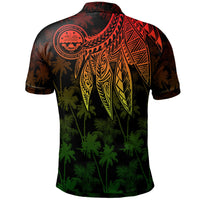 Federated States of Micronesia Custom Polo Shirt Polynesian Wings (Reggae) - Polynesian Pride