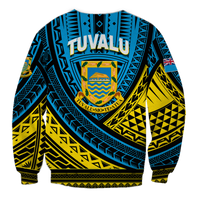 Tuvalu Sweatshirt 44th Independence Anniversary - Tribal Pattern - LT12 - Polynesian Pride