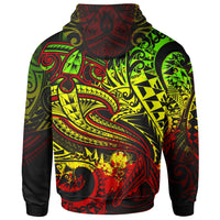 Polynesian Zip up Hoodie Reggae Shark Polynesian Tattoo - Polynesian Pride