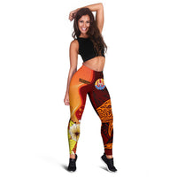 Tahiti Women's Leggings - Tribal Tuna Fish - Polynesian Pride