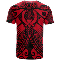Pohnpei T Shirts Red Seal with Polynesian Tattoo - Polynesian Pride
