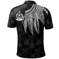 Vanuatu Custom Polo Polynesian Wings (White) - Polynesian Pride