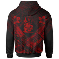 New Caledonia Polynesian Hoodie New Caledonia Red Seal Camisole Hibiscus Style - Polynesian Pride