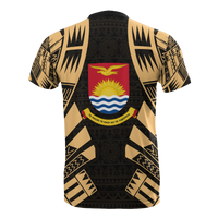 Kiribati T Shirt Kiribati Coat Of Arms Polynesian Tattoo Gold Style - Polynesian Pride