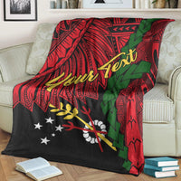 Papua New Guinea Simbu Province Polynesian Custom Personalised Blanket - Tribal Wave Tattoo - Polynesian Pride