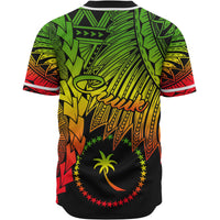 Chuuk Polynesian Baseball Shirt - Tribal Wave Tattoo Reggae - Polynesian Pride