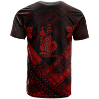 New Caledonia Polynesian Custom T Shirts New Caledonia Red Seal Camisole Hibiscus Style - Polynesian Pride