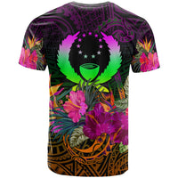 Pohnpei Custom T Shirt Summer Hibiscus - Polynesian Pride