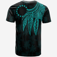 Cook Islands Custom T Shirt Polynesian Wings (Turquoise) - Polynesian Pride