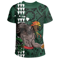 Hawaii Football Polynesian Warrior T Shirt July Style - Polynesian Pride