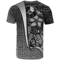 Yap Micronesian T Shirt White Turtle with Hook - Polynesian Pride