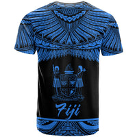 Fiji Polynesian T Shirt Fijian Pride Blue Version - Polynesian Pride