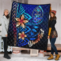 Guam Custom Personalised Premium Quilt - Vintage Tribal Mountain - Polynesian Pride
