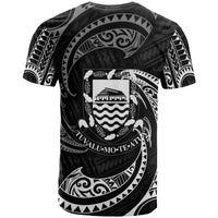 Tuvalu Polynesian All Over T Shirt White Tribal Wave - Polynesian Pride