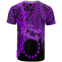 Cook Islands T Shirt Tribal Wave Tattoo Purple - Polynesian Pride