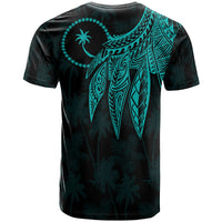 Chuuk Custom T Shirt Polynesian Wings (Turquoise) - Polynesian Pride