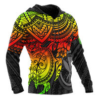 Polynesian Hawaii Hoodie Reggae Turtle - Polynesian Pride