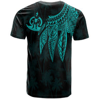 Vanuatu T Shirt Polynesian Wings (Turquoise) - Polynesian Pride