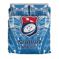 Samoa Rugby Toa Samoa Blue Style Bedding Set - LT2 - Polynesian Pride