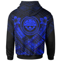 Federated States of Micronesia Polynesian Zip up Hoodie Federated States of Micronesia Blue Seal Camisole Hibiscus Style - Polynesian Pride