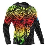 Yap Polynesian Hoodie Reggae Turtle - Polynesian Pride
