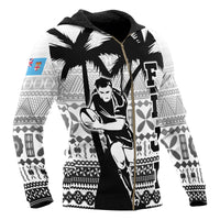 Fiji Tapa Zip up Hoodie Rugby Go Fiji Go - Polynesian Pride