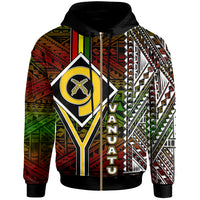 Vanuatu Hoodie Custom Vanuatu Independence Anniversary Flag Style Polynesian Patterns Hoodie LT10 Green - Polynesian Pride