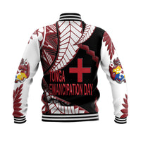 Tonga Emancipation Day Baseball Jacket Kupesi Pattern No.3 LT9 - Polynesian Pride