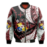 Tonga Emancipation Day Bomber Jacket Kupesi Pattern No.3 LT9 Unisex - Polynesian Pride