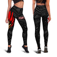 Tonga Personalised Legging - Tongan Is Myself (Black) - Polynesian Pride